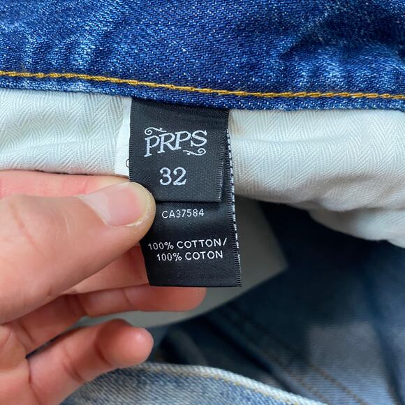 PRPS Le Sabre Slim Tapered Fit Distressed Jeans Men's 32x34 - Picture 8 of 13